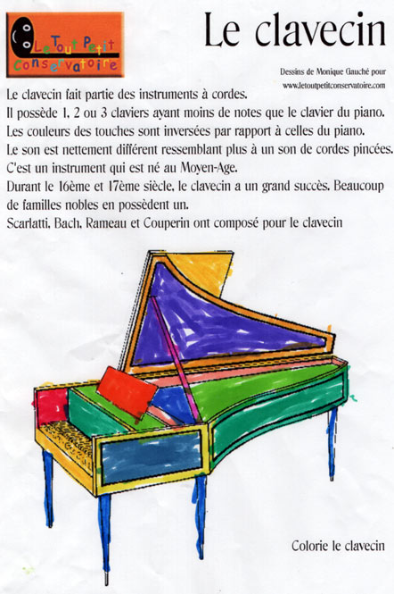 coloriage clavecin