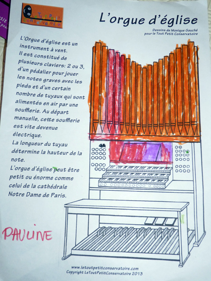 coloriage orgue eglise