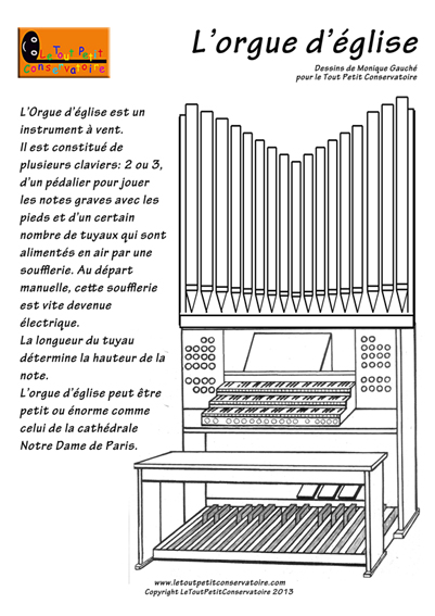 dessin orgue eglise